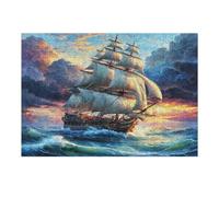 Navigation Sailboat 300 Piece Jigsaw Puzzle for Adults Teens The Sea Ship Post Work Wind Down Mind Calming Whimsical Design for Friends 300 PCS