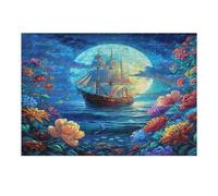 Navigation Sailboat 300 Piece Jigsaw Puzzle for Adults The Sea Ship Lunch Break Activity Quick Escape No Duplicate Pieces for Busy Professionals 300 PCS