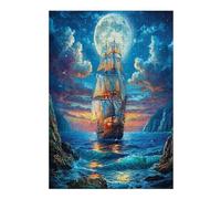 Navigation Sailboat 300 Piece Jigsaw Puzzle for Adults The Sea Ship Weekend Hobby Creative Challenge No Duplicate Pieces Ideal Retirement Gift 300 PCS