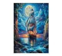Navigation Sailboat 300 Piece Jigsaw Puzzle Pack The Sea Ship Teens Beginners Cognitive Development Puzzle Fans Group Play Anniversary Recycled Cardboard 300 PCS