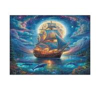 Navigation Sailboat 500 Piece Complete Premium Jigsaw Puzzle The Sea Ship Collectors Mind Relaxation Educational Decorative Puzzle Gifts for Adults Premium Cardboard 500 PCS