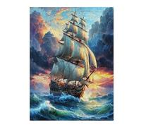 Navigation Sailboat 500 Piece Jigsaw Puzzle for Adults The Sea Ship Long Weekend Project Satisfying Challenge No Duplicate Pieces for Hobbyists 500 PCS