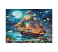 Navigation Sailboat 500 Piece Jigsaw Puzzle for Adults The Sea Ship Lunch Break Activity Quick Escape No Duplicate Pieces for Busy Professionals 500 PCS