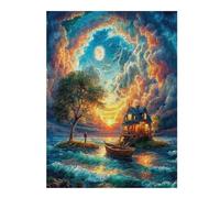 Navigation Sailboat 500 Piece Jigsaw Puzzle for Adults The Sea Ship Weekend Hobby Creative Challenge No Duplicate Pieces Ideal Retirement Gift 500 PCS