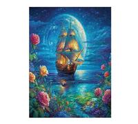 Navigation Sailboat 500 Piece Jigsaw Puzzle for All Ages The Sea Ship Idea Dad Hobby Smooth Edges Stress Relief Home Decor 500 PCS