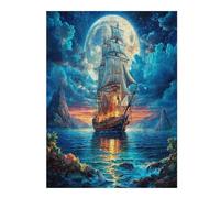 Navigation Sailboat 500 Piece Jigsaw Puzzle Pack The Sea Ship Teens Beginners Cognitive Development Puzzle Fans Group Play Anniversary Premium Cardboard 500 PCS