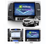 Navigator Car Radio Stereo 9 Inch MP5 Player Android 8.1 Compatible for Hyundai SANTA FE 2005-2012,GPS 2.5D Touch Screen,BT,Wifi,Mirror Link,Radio Tuner (RAM 1G+ROM 16G)