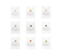 Navirix 9 Pcs Butterfly Necklace Set for Women,Boho Tiny Colorful Butterflies Pendant Necklaces,Trendy Birthday Party Friendship Jewelry Gift, L, Metal, No Gemstone