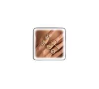 Navirix Vintage Gold Virgin Mary Cross Rings Set for Women,Chunky Stackable Boho Knuckle Rings Pack Retro Jewelry Accessories, Alloy Steel, No Gemstone