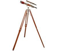 Navirock Royal Vintage Moon Arc Telescope Chrome Finish Adjustable Wooden/Brass Tripod Telescope Decor Maritime Navy Instrument