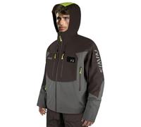 Navis Marine Men's Coastal & Fishing Jacket - 3L-GORE PRO-TEX Waterproof, Lightweight Wading Rain Gear with High-Vis Safety Trim(GREY,XS)
