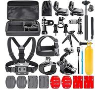 Navitech 18-in-1 Action Camera Accessories Combo Kit with EVA Case - Compatible With Surfola SF530 4K Action Camera