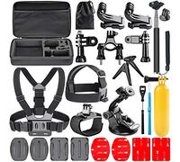 Navitech 18-in-1 Action Camera Accessories Combo Kit with EVA Case Compatible With The EasyPix GoXtreme Deep Sea | Nano | Race | WiFi Action Camera