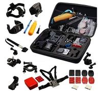 Navitech 30-in-1 Action Camera Accessories Combo Kit with EVA Case - Compatible With Dragon TouchVision 3 Action Camera