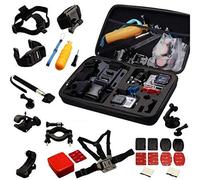 Navitech 30-in-1 Action Camera Accessories Combo Kit with EVA Case - Compatible With The GoExtreme Rebel Action Camera