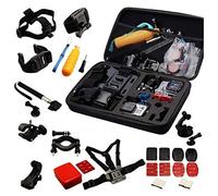 Navitech 30-in-1 Action Camera Accessories Combo Kit with EVA Case Compatible With The Midland H180 | H3 | H360 | H5 | H7 | XTC400 Action Camera