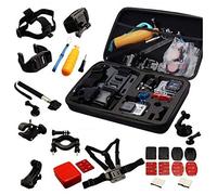 Navitech 30 in 1 Action Camera Accessory Combo Kit with EVA Case Compatible With The VIVITAR DVR944 Action Camcorder