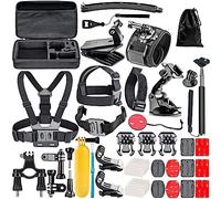 Navitech 50-in-1 Action Camera Accessories Combo Kit with EVA Case - Compatible With Surfola Action Camera 4K 30fps