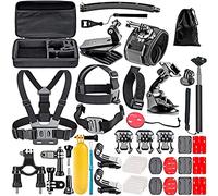 Navitech 50-in-1 Action Camera Accessories Combo Kit with EVA Case - Compatible With The AKASO Brave 7 LE Action Camera