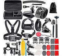 Navitech 50-in-1 Action Camera Accessories Combo Kit with EVA Case - Compatible With The ThiEYE T5 Pro 4K Action Camera