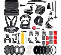Navitech 60-in-1 Action Camera Accessories Combo Kit with EVA Case - Compatible With The Apexcam Pro EIS Action Camera 4K