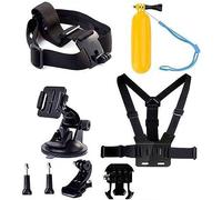 Navitech 8-in-1 Action Camera Accessories Combo Kit with EVA Case - Compatible With Rollei Actioncam 372 Action Camera