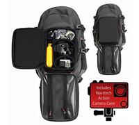 Navitech Action Camera Backpack Black Storage Case Integrated Chest Strap Compatible The Nilox EVO 360+ Action Camera
