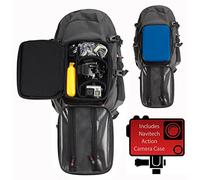 Navitech Action Camera Backpack Blue Storage Case Integrated Chest Strap Compatible The GoXtreme Enduro Black Action Camera