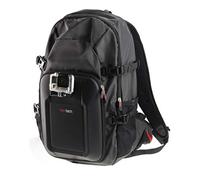 Navitech Action Camera Backpack & Red Storage Case With Integrated Chest Strap Compatible With The Crosstour CT9000 |SENDOW 4K Action Camera | Actionpro X7 Action Camera
