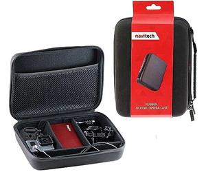 Navitech Black Action Camera Hard Case - Compatible with GoXtreme Phantom Real 4K Ultra HD Action Cam