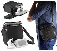 Navitech Black Baby Monitor and Camera Carry Case Bag Compatible with The HelloBaby HB32 with Shoulder Strap