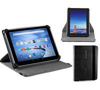 Navitech Black Faux Leather Case Cover With 360 Rotational Stand Compatible With The Lenovo Tab 2 A10-30