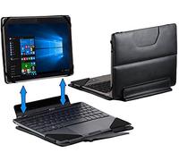 Navitech Black Faux Leather Detachable Folio Case Cover Sleeve Compatible With The iOTA ONE, 10.1-Inch 2-in-1 Laptop