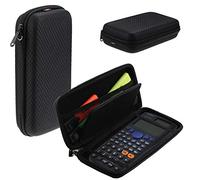 Navitech Black Graphics Calculator Hard Case/Cover with storage pouch Compatible with the Texas Instruments TI84PLUS