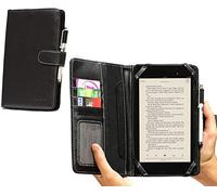 Navitech Black premium faux leather rotational folio case Compatible With The Hisense e270 (Hisense e270, Black)