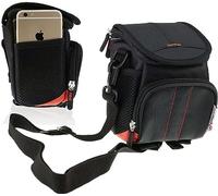 Navitech Black Protective Portable Handheld Binocular Case Travel Bag - Compatible With Bresser 3x30 Binoculars