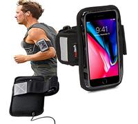 Navitech Black Running/Jogging/Cycling Water Resistant Sports Armband Compatible With The HTC One Mini