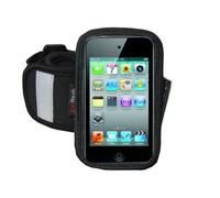 Navitech Black/ Silver Neoprene Water Resistant Sports Gym, Jogging / Running Armband Case with Compatible With The Larger MP3 Players And Smart Phones (4.0 ") Such As: iPod touch (1st, 2nd, 3rd, 4th generation), iPod nano (1st, 2nd, 3rd, 4th, 5th, 6th generation), iPod shuffle (1st, 2nd, 3rd, 4th generation), iPod with color display / iPod Photo, iPod mini (1st, 2nd generation), iPod (iPod Classic / Click Wheel / Touch Wheel / Scroll Wheel), iPhone 1, 2, 3, 3GS, 4, 4GS, 5.