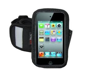 Navitech Black/ Silver Neoprene Water Resistant Sports Gym, Jogging / Running Armband Case with Compatible With The Larger MP3 Players And Smart Phones (4.0 ") Such As: iPod touch (1st, 2nd, 3rd, 4th generation), iPod nano (1st, 2nd, 3rd, 4th, 5th, 6th generation), iPod shuffle (1st, 2nd, 3rd, 4th generation), iPod with color display / iPod Photo, iPod mini (1st, 2nd generation), iPod (iPod Classic / Click Wheel / Touch Wheel / Scroll Wheel), iPhone 1, 2, 3, 3GS, 4, 4GS, 5.