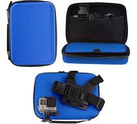 Navitech Blue Action Camera Hard Case - Compatible With Apexcam 4K 60FPS Action Camera
