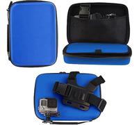 Navitech Blue Action Camera Hard Case - Compatible With WOLFANG Action Camera GA440 Native 4K