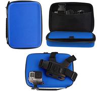 Navitech Blue Heavy Duty Robust Action Camera Hard Case - Compatible With The Veho Muvi KX-1 4K Action Camera