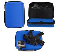 Navitech Blue Heavy Duty Rugged Action Camera Hard Case/Cover Compatible With The EasyPix GoExtreme Vision 4K | Wifi Speed | Wifi View Action Cameras