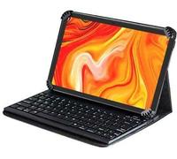 Navitech Folding Leather Folio Case & Stand With Bluetooth Keyboard Compatible With Fusion5 FWIN232 Pro N4 10.1" Tablet