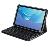 Navitech Folding Leather Folio Case & Stand With Bluetooth Keyboard Compatible With The Lenovo Tab M7