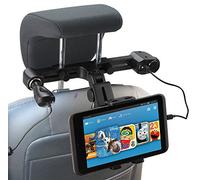 Navitech In Car Portable Tablet Head Rest/Headrest Mount/Holder with 4.2A integrated car Car Charger port Compatible With The SPC Glee 10.1"