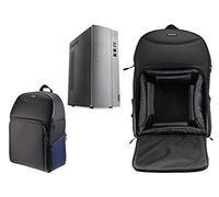 Navitech Portable Rugged Black & Blue Backpack/Rucksack Carry Case Compatible With The LENOVO IdeaCentre 510s-08IKL Desktop PC