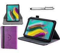Navitech Purple Case With 360 Rotational Stand & Stylus Compatible With MUISOO Android 15 10 Inch Tablet