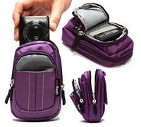 Navitech Purple Compact Camera Case Compatible with Panasonic LUMIX DMC-TZ80EB-K Super Zoom Camera