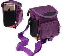 Navitech Purple Protective Portable Handheld Binocular Case Travel Bag - Compatible With Bresser 6x21 Binoculars
